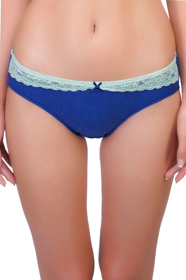 Organic Antimicrobial Anti Fungal Panty Underwear Blue ISP017A