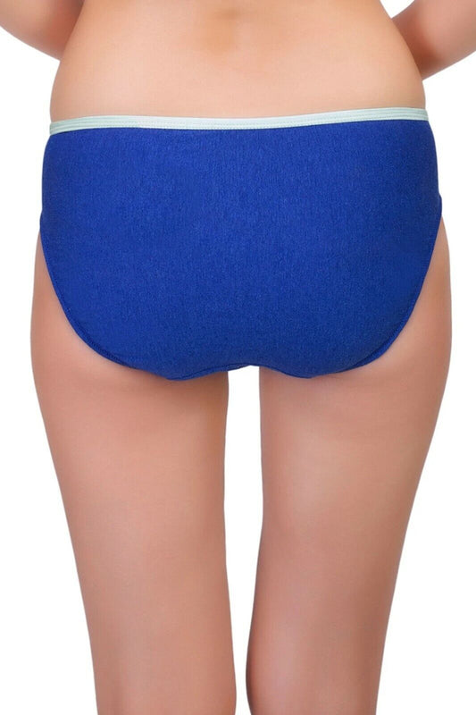 Organic Antimicrobial Anti Fungal Panty Underwear Blue ISP017A