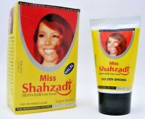 Miss Shahzadi Henna Instant Hair Color Cream Tube (Golden Brown) | Natural Hair Color for Long-Lasting Results
