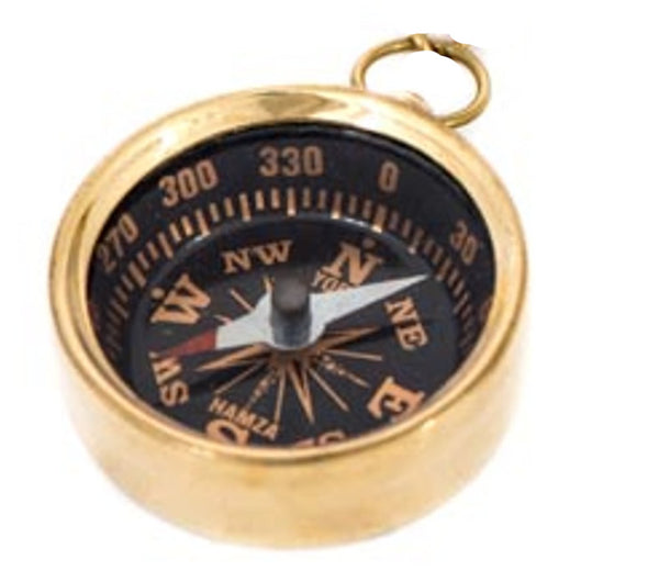 Small Brass Nautical Marine Pocket Compass Keychain Gift Item