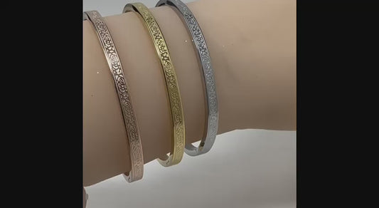 Openable Kada Bracelet Comes in Gold , Rose Gold or Silver Finish