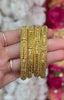 24k 1 Gram Gold Plated Hand Crafted 4pc Bangles Set GB12
