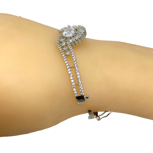 AD Openable Bracelets with American Diamond CZ & Baguette Stones #ADBR22