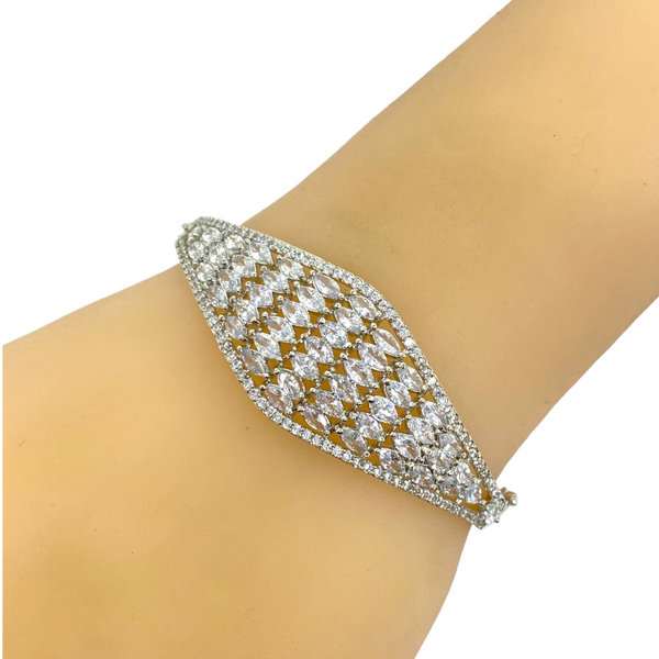 AD Openable Bracelets with American Diamond CZ Stones #ADBR7