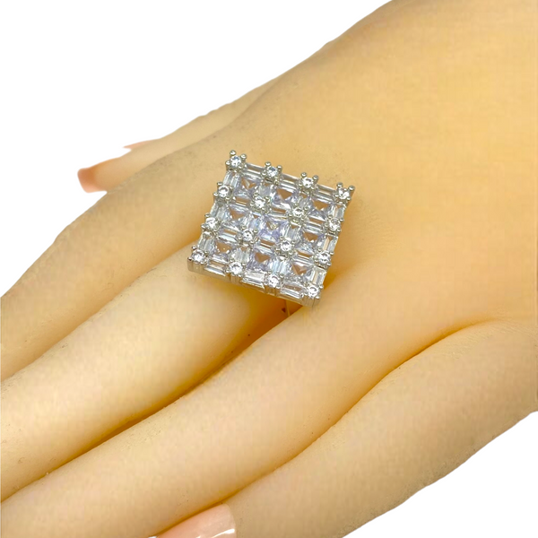 Adjustable Rings with American Diamond CZ Stones #ADR13
