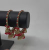 Indian 2pc Red Metal Bangles With Jhumki Churiyan Set