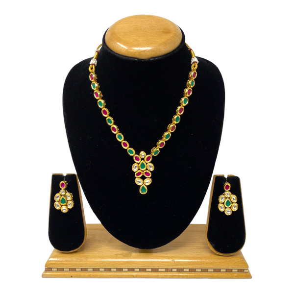 Kundan Necklace Set With Back Meenakari #KS15