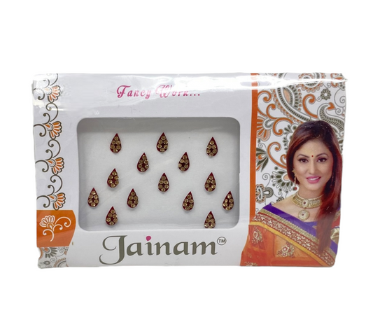 Any 10 Packs Assorted Indian Bindi Kumkum Forehead Sticker Small Pack