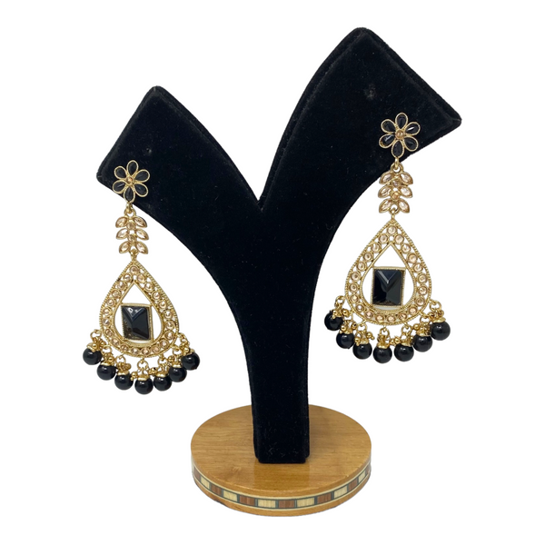 Earrings & Studs, Gold Plated Jhumka With Small Pearl Beads And Colourful  Stone