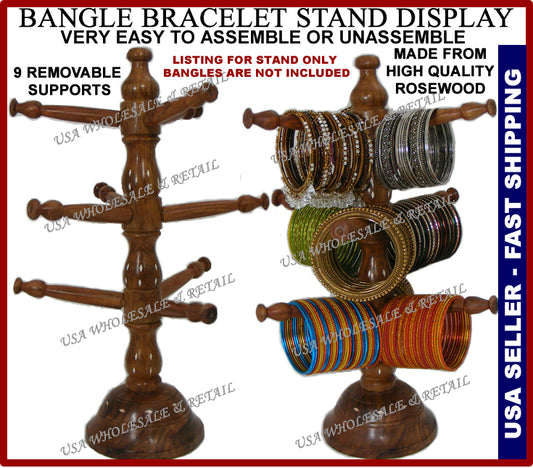 Rose wood Bangle Bracelet Watch Holder Stand