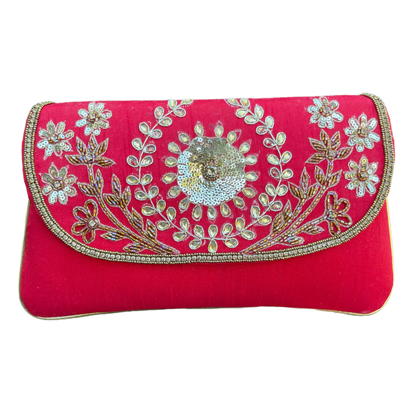 Hand Bag Purse Clutch With Stones, Sequins & Embroidery Work #HB9