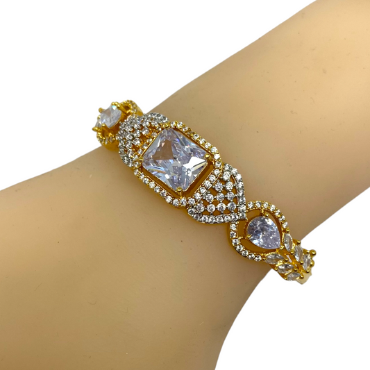 AD Openable Bracelets with American Diamond CZ Stones #ADBR2