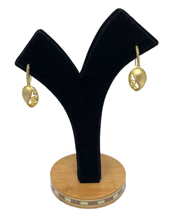 AD Gold Plated Earrings With American Diamond Stones ER34