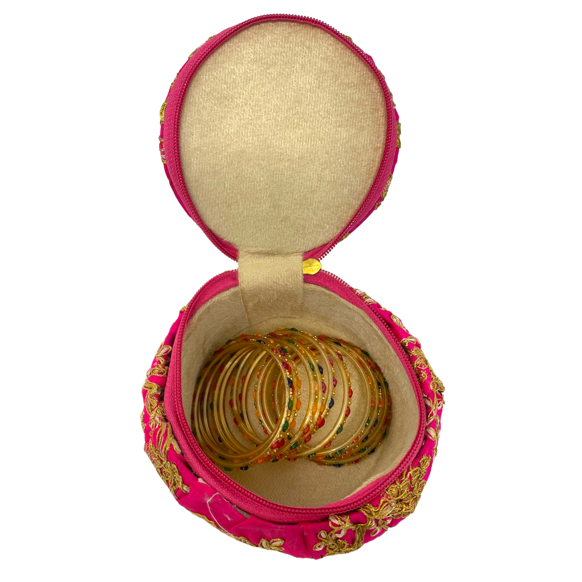 Big - Indian Wedding Bridesmaid Bangle Jewelry Fabric Gift Box #BB3