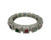 AD Silver Polish Openable Bangles with American Diamond and Multi Stones