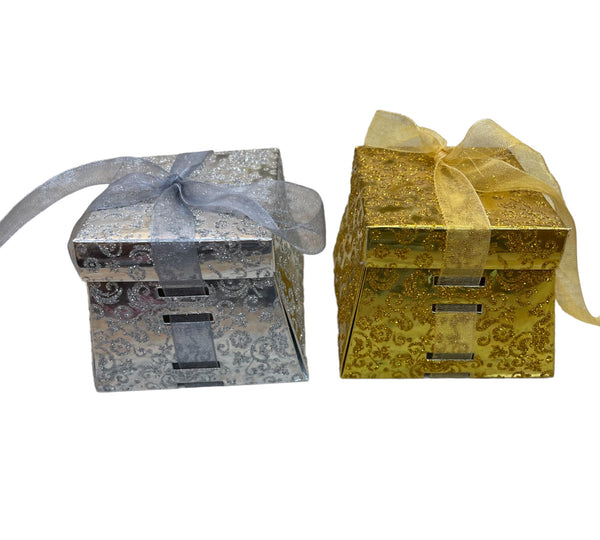 Party Favor Treat Gift Boxes Silver & Gold Color Available Model NH7