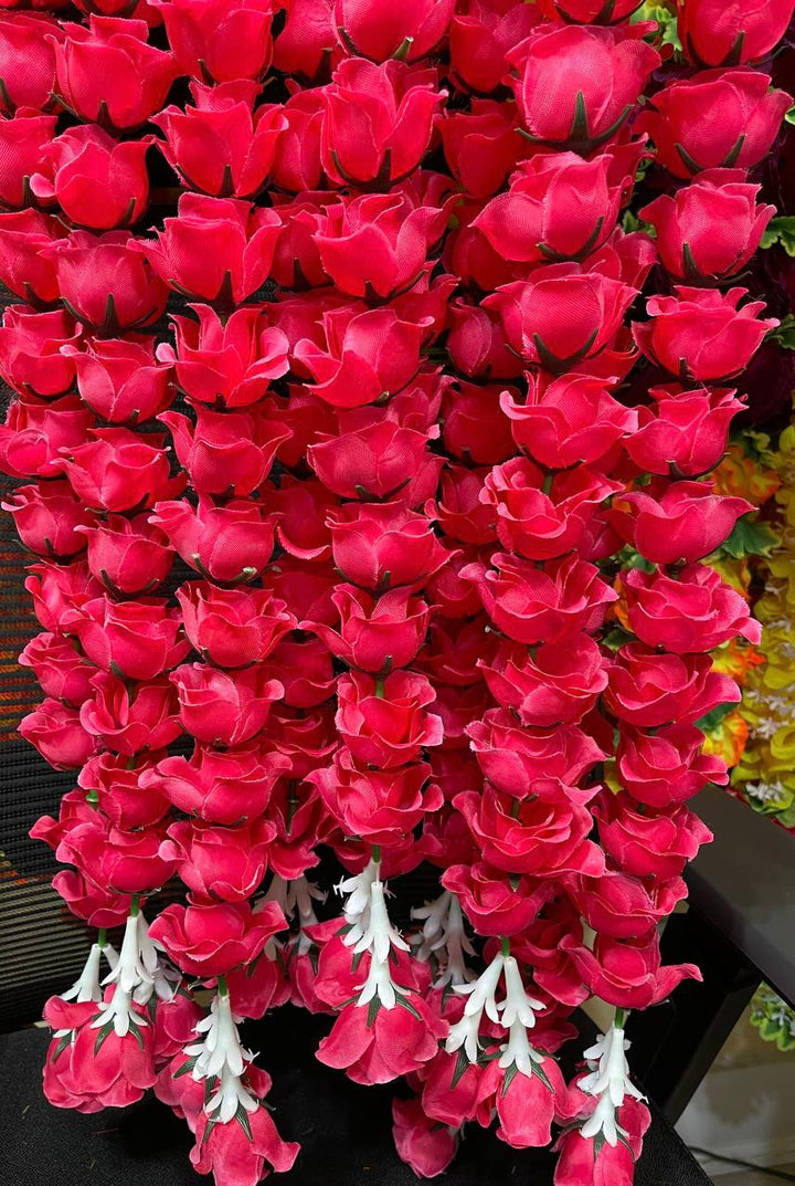 Wedding Party Rose Flower Garlands Toran Decorations For Wall Decor Door Backdrop Model 4 - Zenia Creations