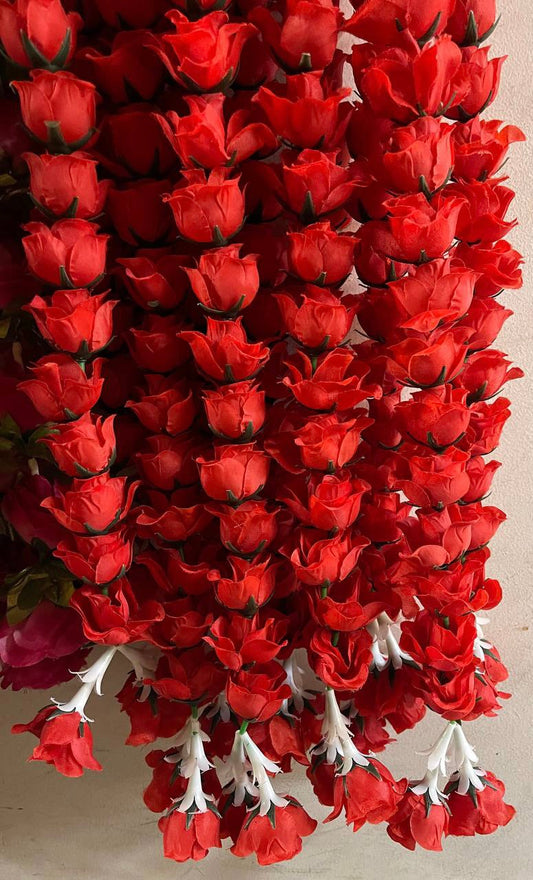 Wedding Party Rose Flower Garlands Toran Decorations For Wall Decor Door Backdrop Model 4 - Zenia Creations