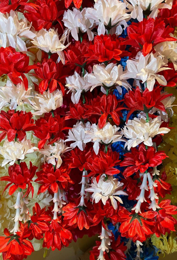 Wedding Party Fabric Flower Garlands Toran Decorations For Wall Decor Door Backdrop Model 10 - Zenia Creations