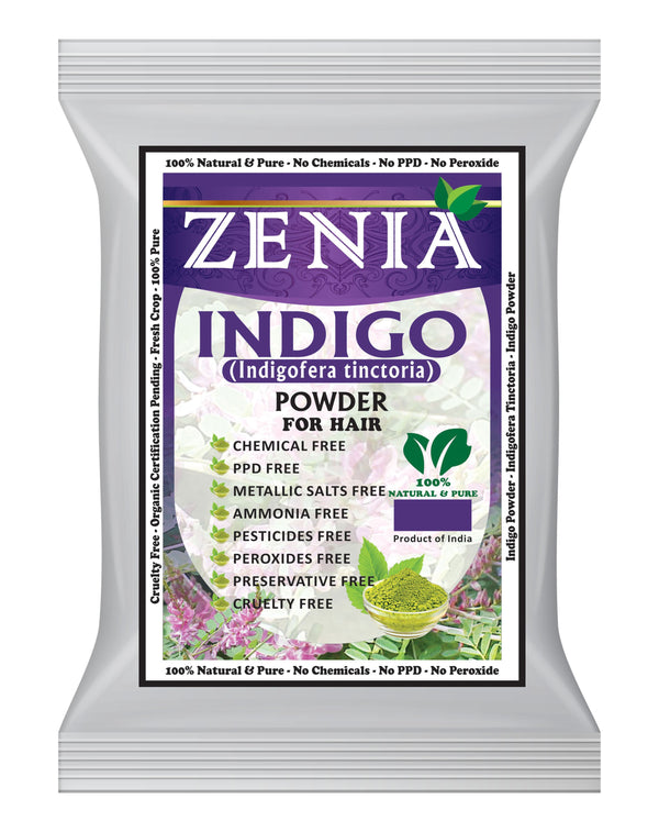 100g Zenia Indigo Powder Hair / Beard Dye Color  2024 Crop