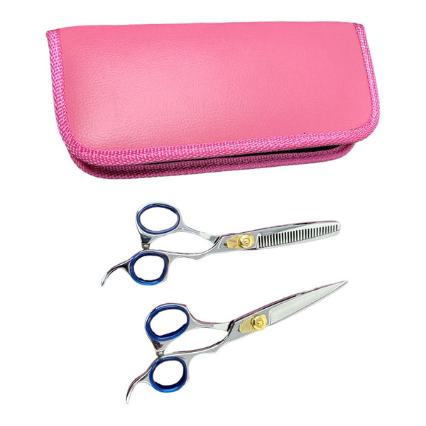 6.5" Professional Hair cutting and Thinning Scissor Set Model JB-Pink