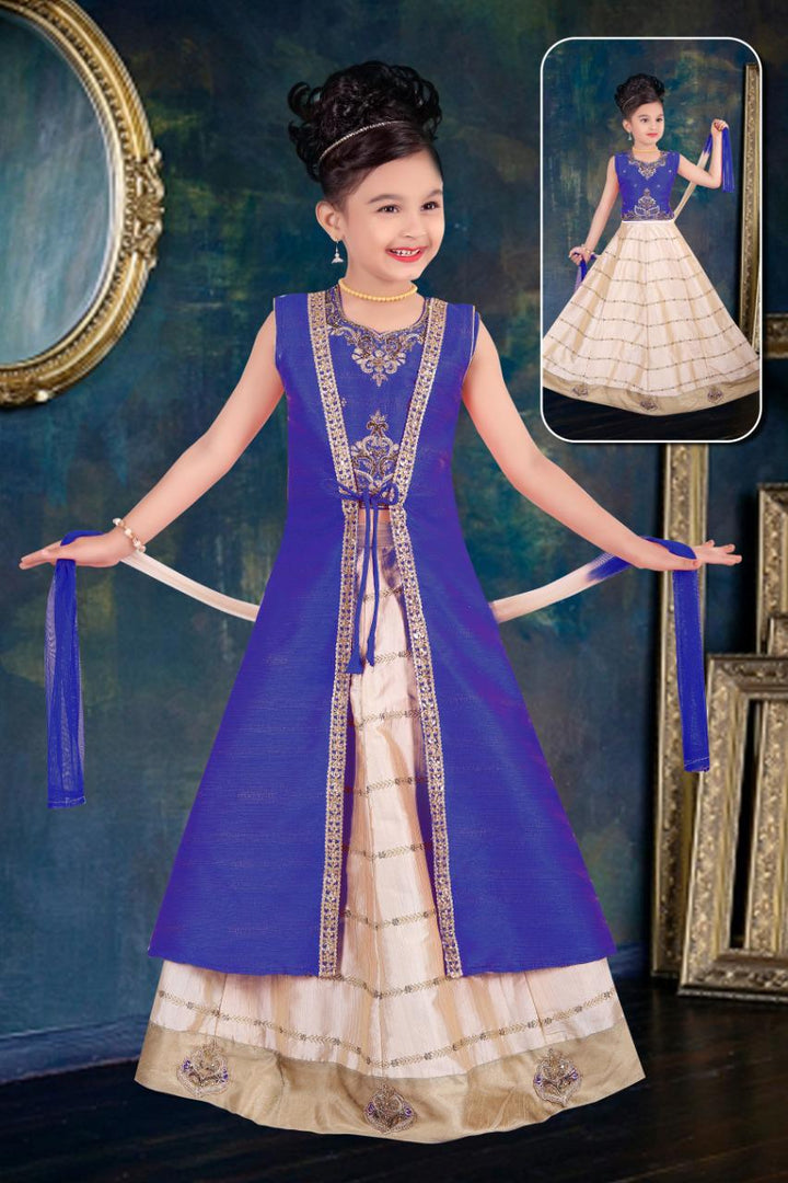 Stitched Ready Made Kids Girls Indian Ethnic Party Wear Choli Lahenga Dress Model KD3 - Zenia Creations