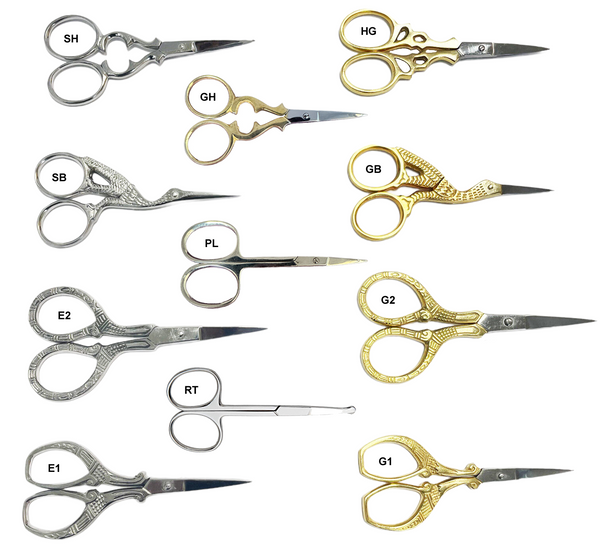 Pack of 3 Multipurpose Eyebrow Shaping Embroidery Nose Grooming Mustache trimming Scissor