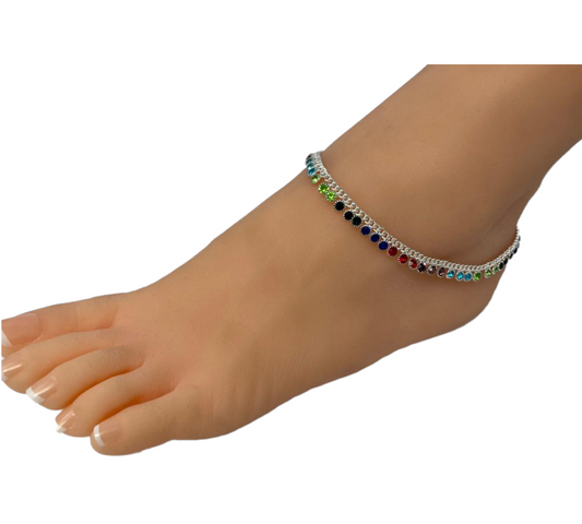 A3 - Pair of Anklets Payal Indian Jewelry - Zenia Creations