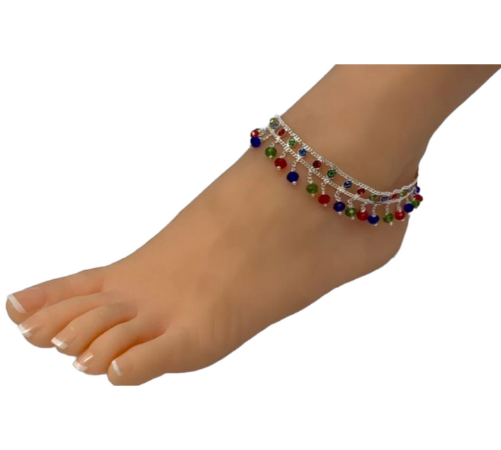 A4 - Pair of Anklets Payal Indian Jewelry - Zenia Creations