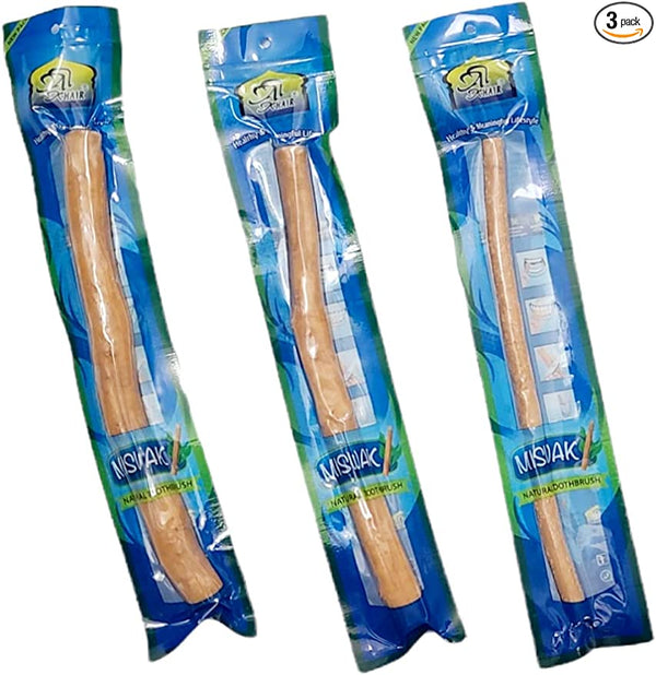 Al Khair Miswak siwak sewak Daatun Natural Toothbrush Vacuumed Sealed