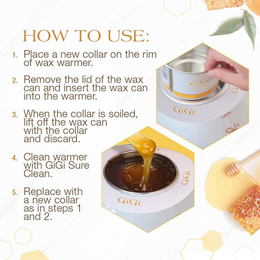 GiGi Clean Collars available doe 14 Oz and 8 oz Wax Warmers, 50 Pieces