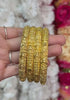 24k 1 Gram Gold Plated Hand Crafted 4pc Bangles Set GB9