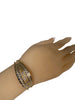 Gold Plated Dual Tone Dubai Style Kada Cuff Bracelet #GPW3