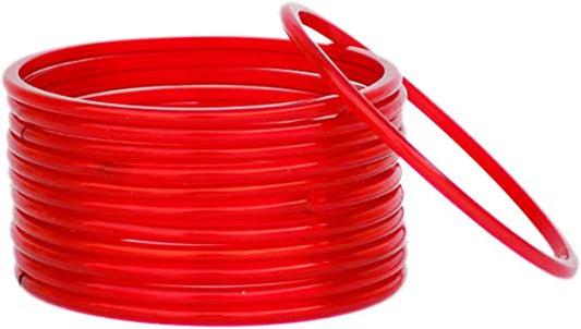 Indian Glass Bangles Churiyan Chudiyan Set Red Color Sizes 2.4 2.6 2.8