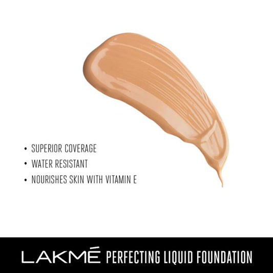 Lakme Perfecting Liquid Foundation, Wheatish Skin  - 27 ml