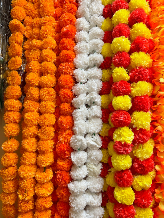 Wedding Marigold Genda Flower Garlands Toran Decorations Wall Decor Backdrop - Zenia Creations