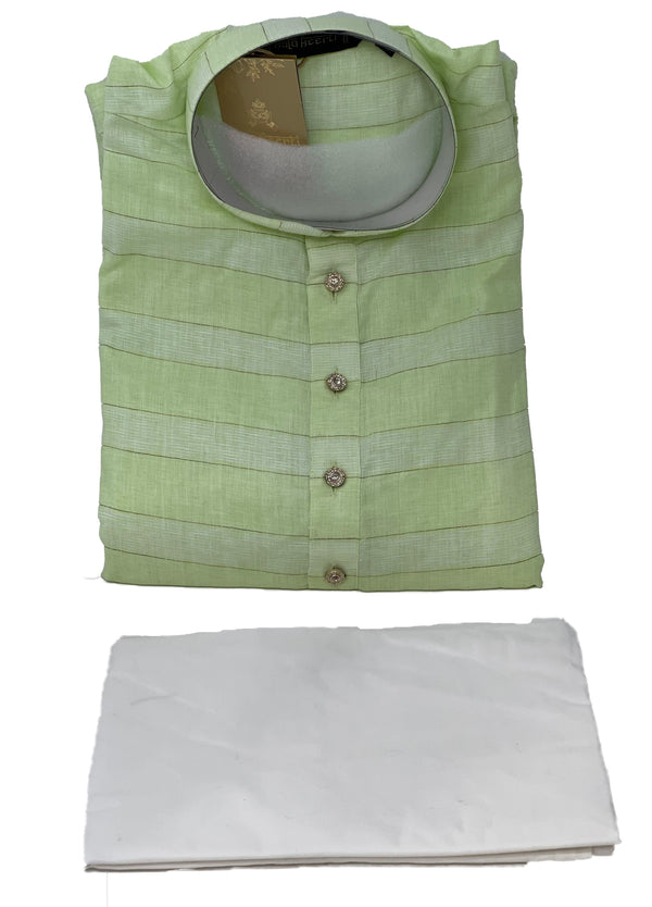 Mens Mint Green Cotton Kurta And Cotton Pants Pyjama Pajama Set A5