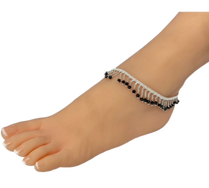 M-10  Pair of Anklets Payal Indian Jewelry - Zenia Creations