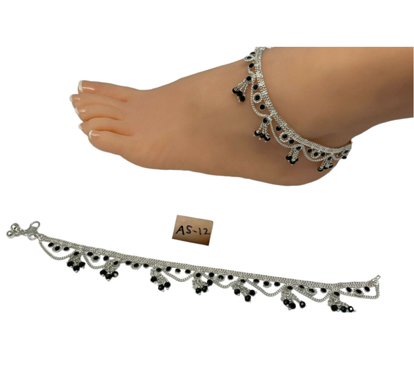 AS-12 - Pair of Anklets Payal Indian Jewelry - Zenia Creations