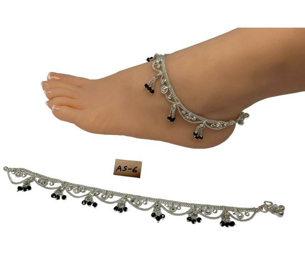 AS-6- Pair of Anklets Payal Indian Jewelry - Zenia Creations