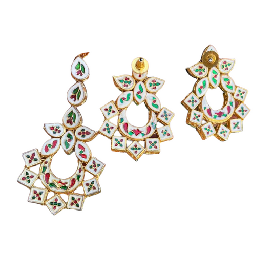Kundan Set With Back Meenakari Earring And Mang Tikka Set #KEMS1