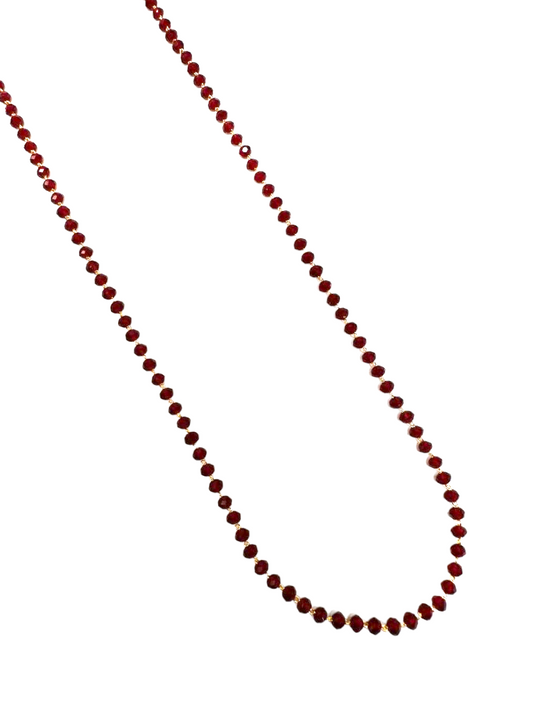 Red Hydro Beads Necklace Chain