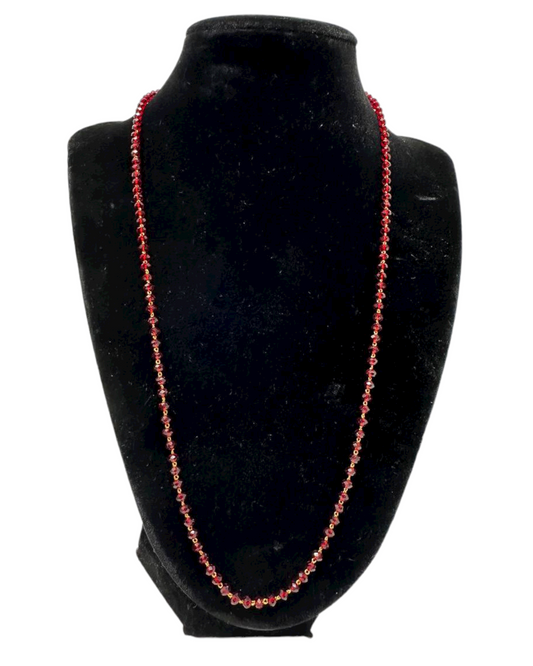 Red Hydro Beads Necklace Chain