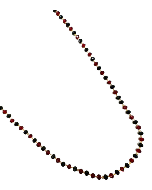 Red and Black Hydro Beads Necklace Chain
