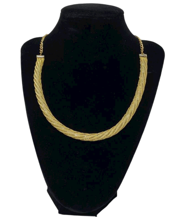 Gold Twisted Mesh Necklace Chain