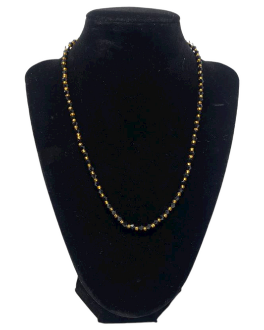 Black Onyx Beads Necklace Chain