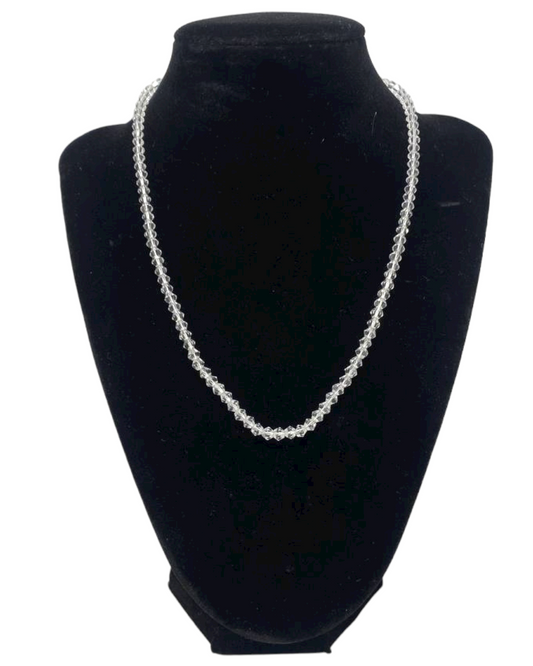 Crystal Clear Onyx Beads Necklace Chain