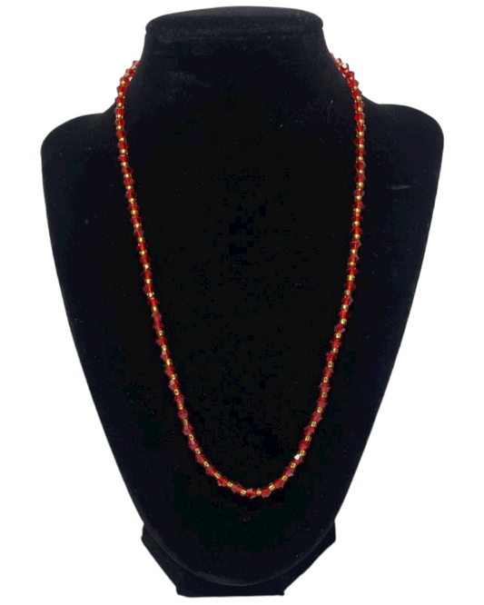 Red Onyx Beads Necklace Chain