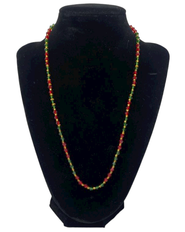 Green And Red Onyx Beads Necklace Chain