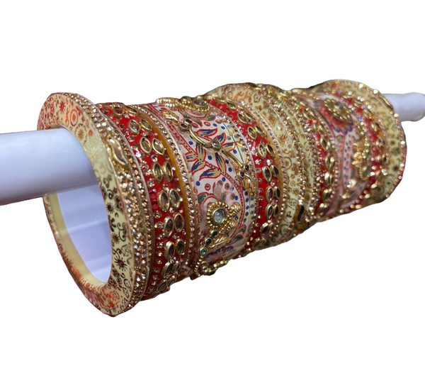 Bridal box / wedding lehnga suitcase / chura / chooda/ kaleera / chuda /  kalire / punjabi style / makeup / jai mala / makeup box